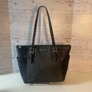 Michael Kors Black and Gray Tote Bag